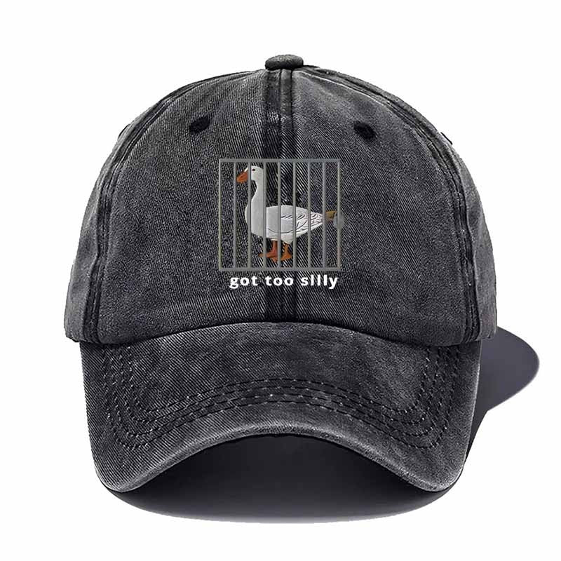 Funny Goose Cage Print Baseball Cap - Realistic Goose, Casual & Hat for Back-to, Graduation Parties - Hand Washable (Bird Escape Pattern) - Daily Wear Accessory