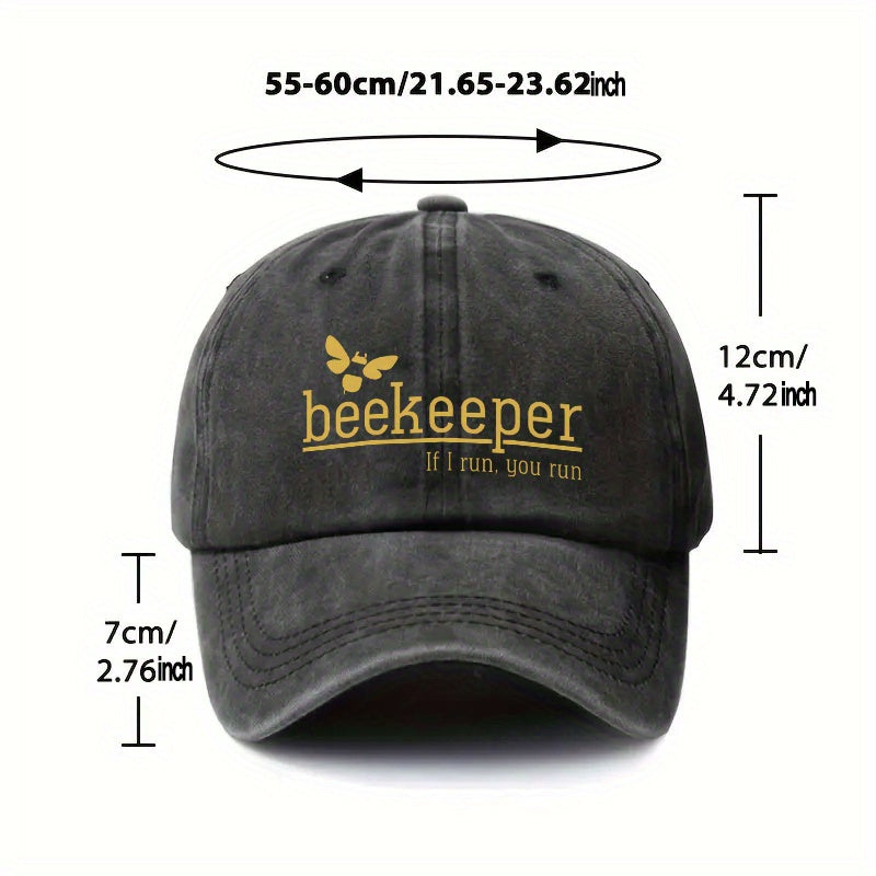 Adjustable Baseball Cap for Beekeepers, Featuring a Lightweight Printed Design Suitable for Women, Perfect for Outdoor Sports And Sun Protection for Men, Making It an Excellent Gift for Celebrations And Birthdays