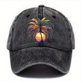 Sunset Palm Tree Print Men's Hat, Casual Men's Baseball Cap, Fashionable Men's Hat, Adjustable, Suitable for Outdoor Sports on the Beach, Designed with Graphic Prints, Multiple Styles Available