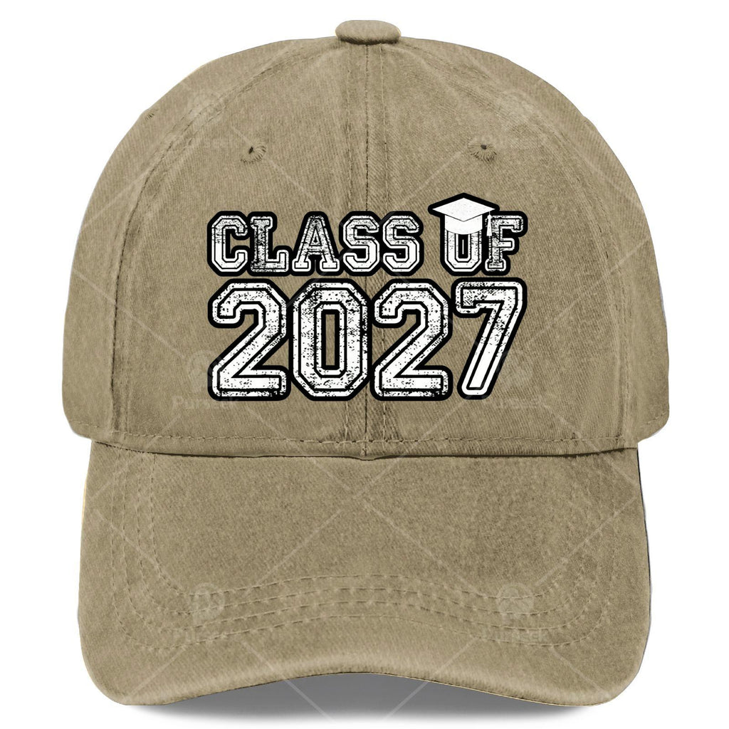 2027 Graduates Retro Baseball Cap - Vintage Unisex Graduation Gift Suitable for &, Machine Washable Cap with Pull String Closure, Retro for Prom, Graduation Parties, Events - Comfortable Cap for 2027 Year-Round