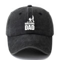 Unisex Fashion Versatile Printed WALKING DAD Baseball Cap, Classic Retro Washed Outdoor Lightweight Curved Brim Hat, Trucker Cap, Suitable for Outdoor Vacation Travel Camping And Casual Occasions, Holiday Party Hip-Hop Hat