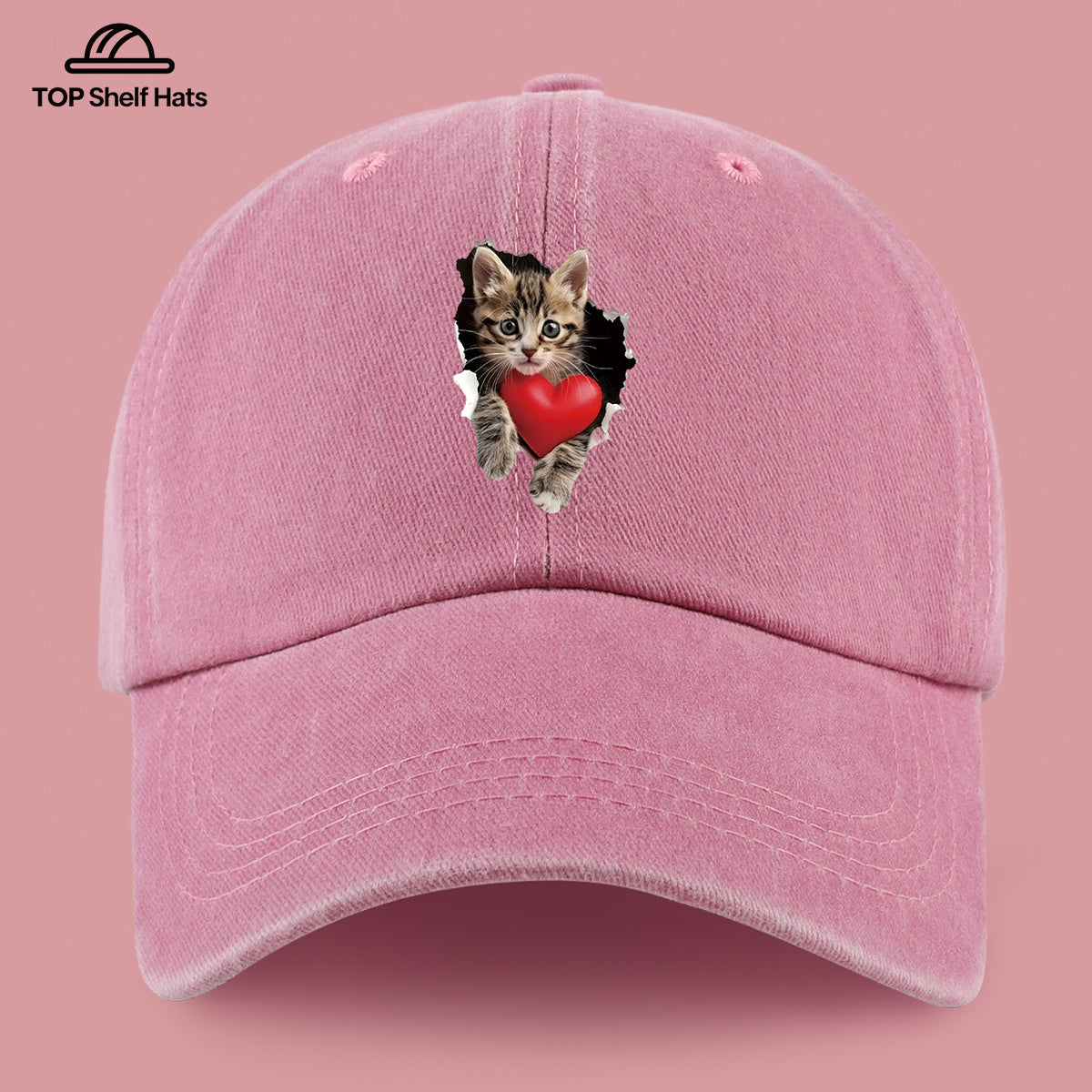 1pc Kitten Print Baseball Cap for Women & Men - Adjustable Snapback, Lightweight Breathable Suitable for Beach, Hiking, Fishing, Daily Wear - Cute Kitten Cap for Outdoor Sports, Gifts for Birthdays, Valentines, for &