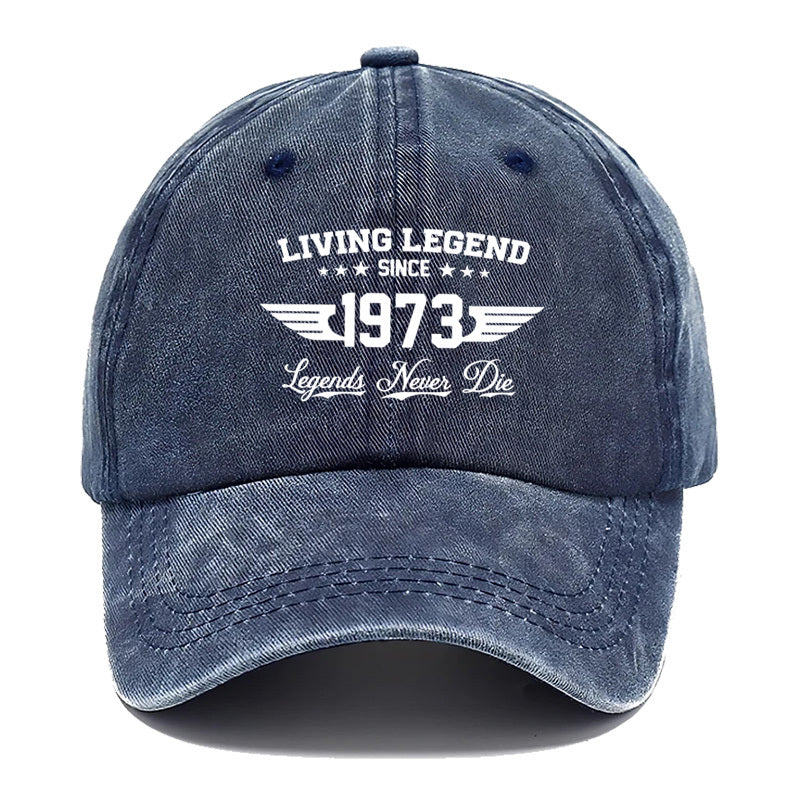 Personalized Casual Baseball Cap, 1973 Fun Text Pattern, Suitable for Everyday Wear, Suitable for Men And Women, Outdoor Sports Duckbill Cap