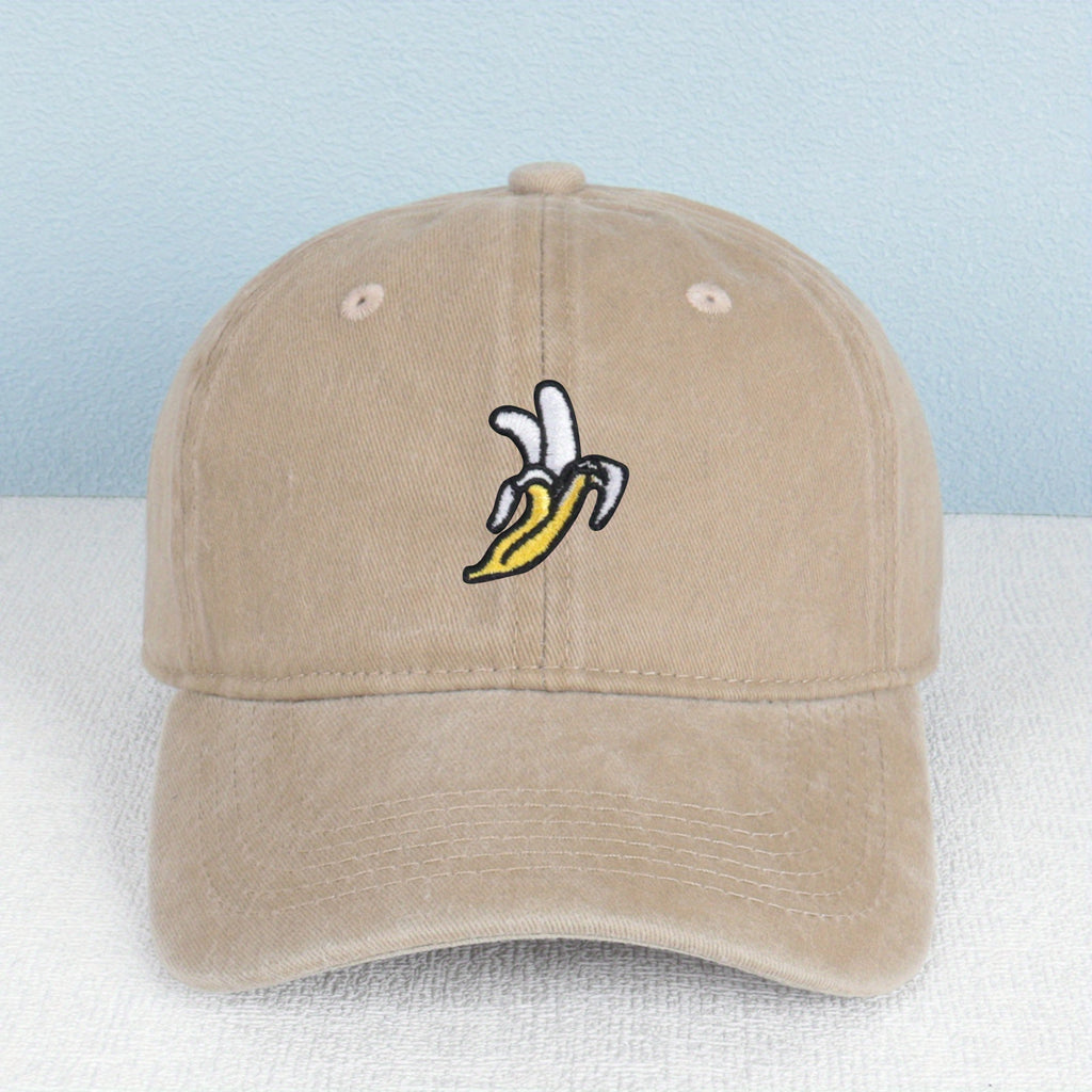 Fashion Banana Embroidery Baseball Cap Adjustable Unisex Hat Multi-color Retro Style Women's Hat