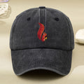 Little Squirrel Cartoon Print Women'S Baseball Cap, Spring/Summer Versatile Vintage Soft Top Duckbill Cap, Dad Hat, Distressed Washed Cap, Outdoor Personalized Soft Top Hat, Unisex Hat, Distressed Washed Hat, Men'S Hat, Women'S Hat