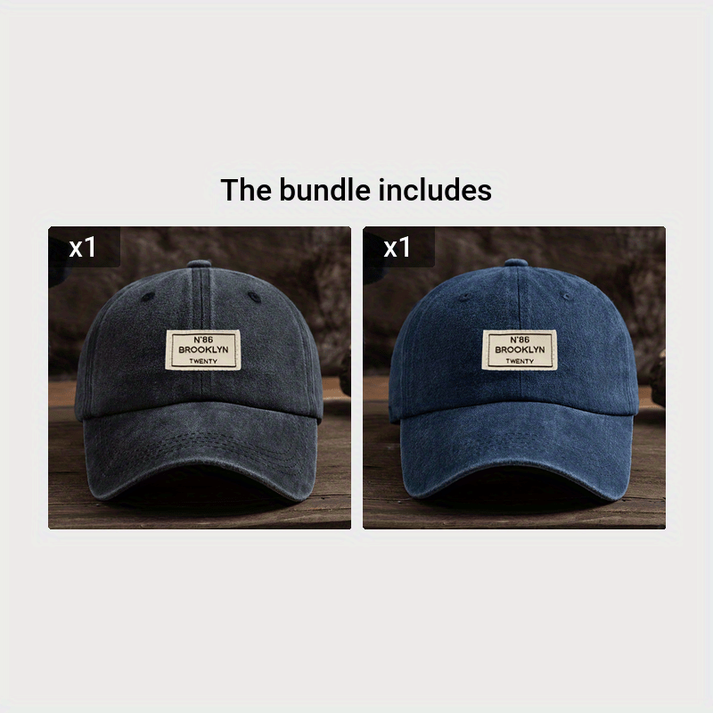 Men'S American Vintage Baseball Cap, Stylish And Versatile, Adjustable Curved Brim Duckbill Hat for Outdoor Fashion