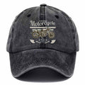 Vintage Motorcycle Design Baseball Cap - Retro Style Textile Fabric Hat with Iconic Motorcycle Graphics, Hand Washable Outdoor Casual Cap for Motorcycle Riding & Weekend Getaways ()