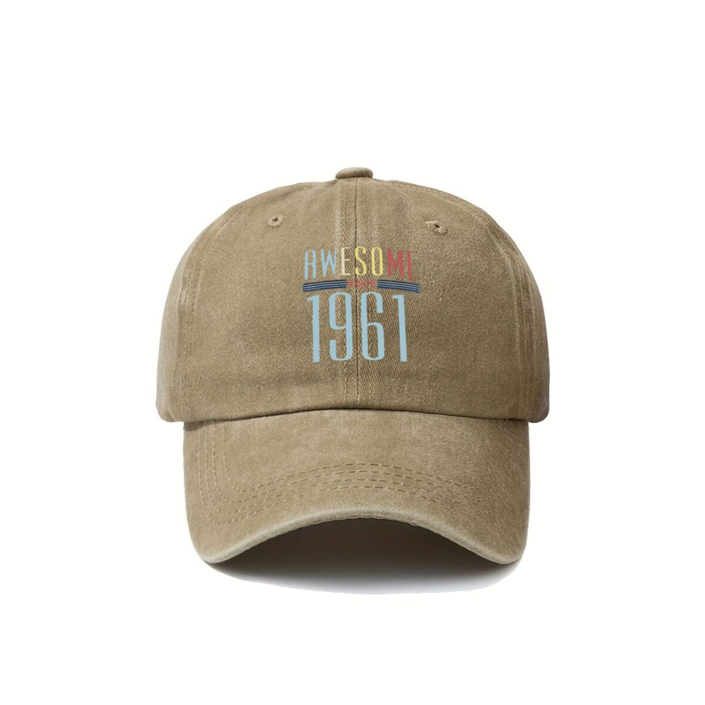 1967 Mark Vintage Washed Distressed Duckbill Cap, Unisex, Outdoor Baseball Cap, Adjustable, Washed Vintage Style, Lightweight And Breathable Golf Cap