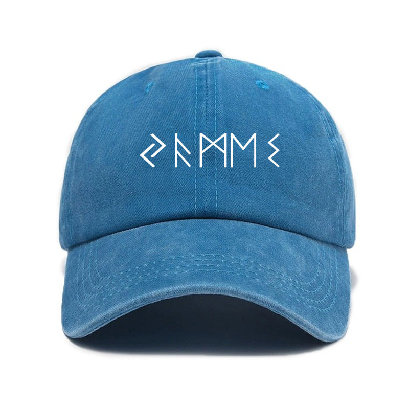 Fashion Easy Letter Print Washed Distressed Soft Top Sunshade All-Match Baseball Cap Unisex Fashion Baseball Cap