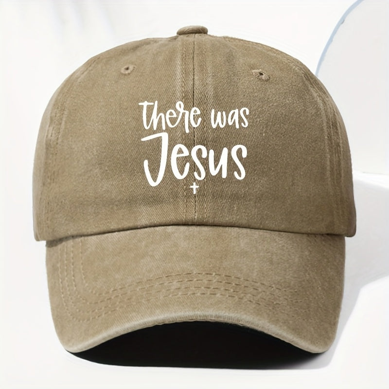 Adjustable Vintage Baseball Cap with "There Was " Printed on It - Lightweight, Sunscreen, Polyester, Available in a Variety of Colors - Perfect for Outdoor Wear, Baseball Cap