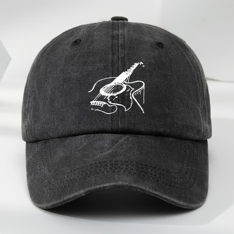 Trendy Brand Versatile Printed Vintage Baseball Cap, Unisex Couple Style, Distressed Washed Curved Brim Hat, Casual Versatile Outdoor Sun Hat, Sun and Breathable, Comfortable with Adjustable Head Circumference, Classic Design