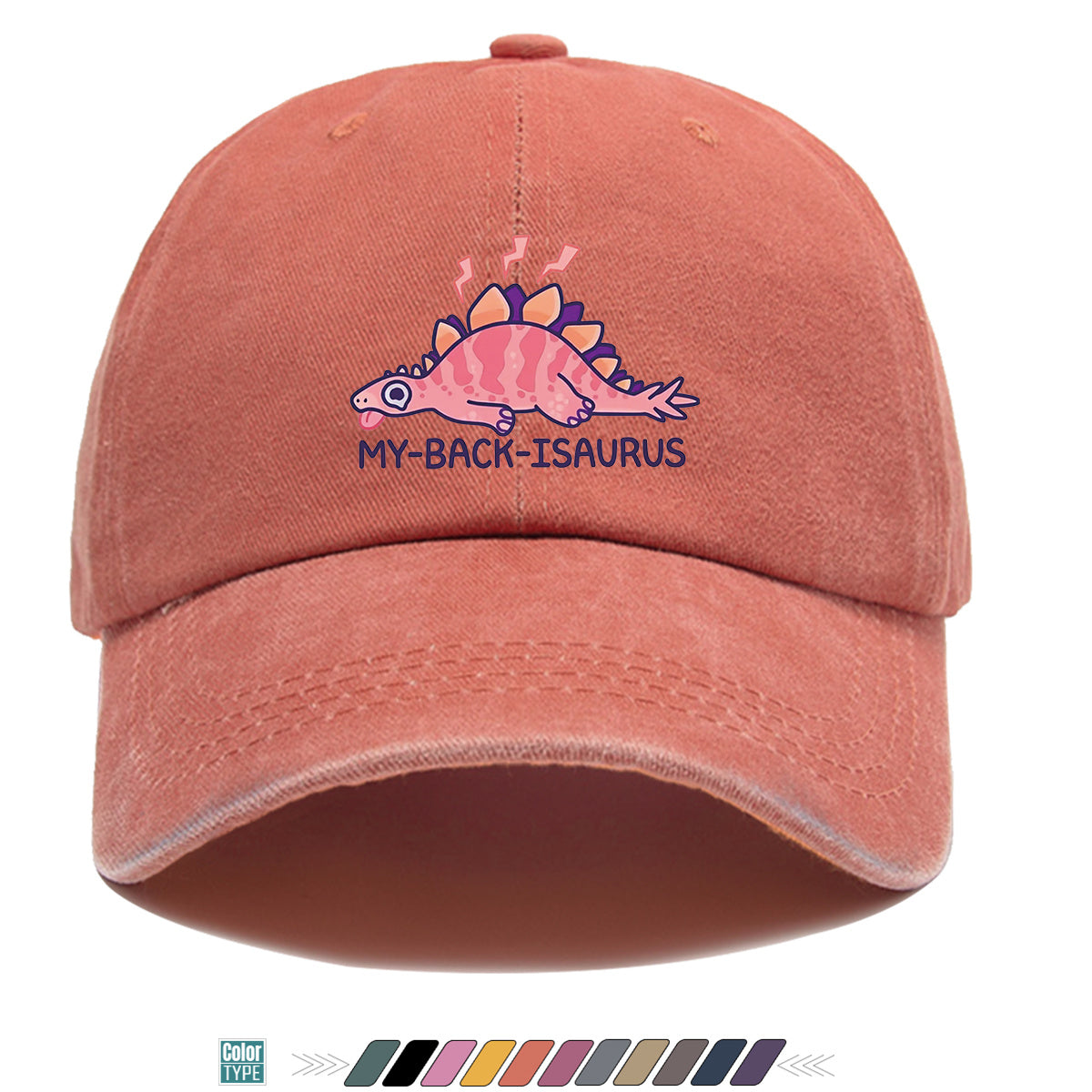 1pc Fun Cartoon Dinosaur "MY-BA-ISAURUS" Printed Baseball Cap, Comfortable Breathable Sun Hat, Fashionable Cute Trendy Unisex Hat, Adjustable Size, Friend Casual Hat, Couple Outing Hat, Suitable for Daily Wear, Shopping, Outdoor, Parties, Camping