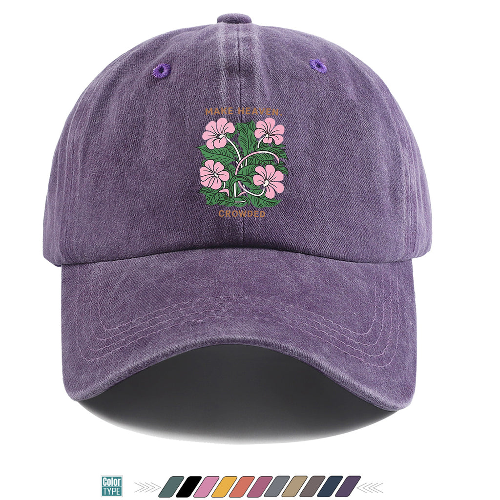 1pc 1pcs Floral Print Baseball Cap Suitable for Men & Women, Adjustable Duckbill Hat with Duckbill Visor, Breathable Sun Hat for Outdoor Travel, Casual Gift for Daily Outfits, Picnics, Birthdays - Trendy Present for Friends (Unisex)