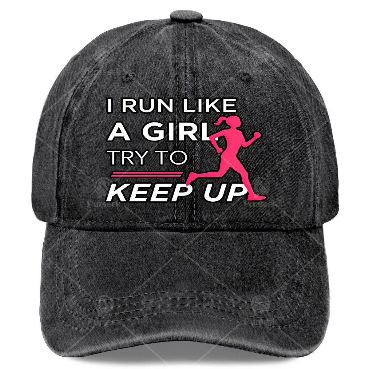 Female Runners I Run Like a Girl Try to Keep Up Baseball Hat Unisex Aesthetic