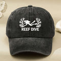 Reef Dive Scuba Diver Coral Design Vintage Hat for Men Women Casual Street Style Anniversary Gift