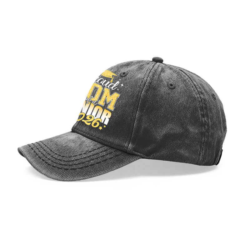 1pc 1pcs 1pc Vintage Washed Baseball Cap Suitable for Proud Moms & Graduates, Adjustable Unisex Cap with Graduation, Machine Washable Gift for 2026 Graduation, for Outdoor Activities, for Graduation Parties (for Men & Women)