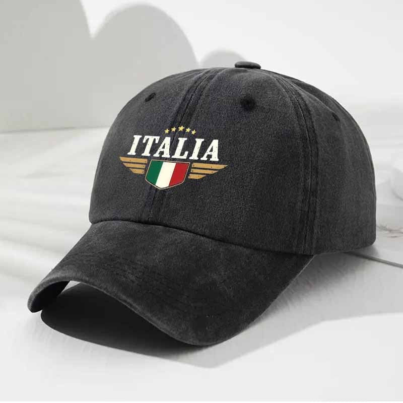 Italian Flag Baseball Cap Suitable for - Lightweight Breathable Hat with Italy Lettering & Tricolor Emblem, Unisex Travel Hat for Men & Women, Italian Heritage Outfit, Outdoor Events & Casual Wear (Durable)