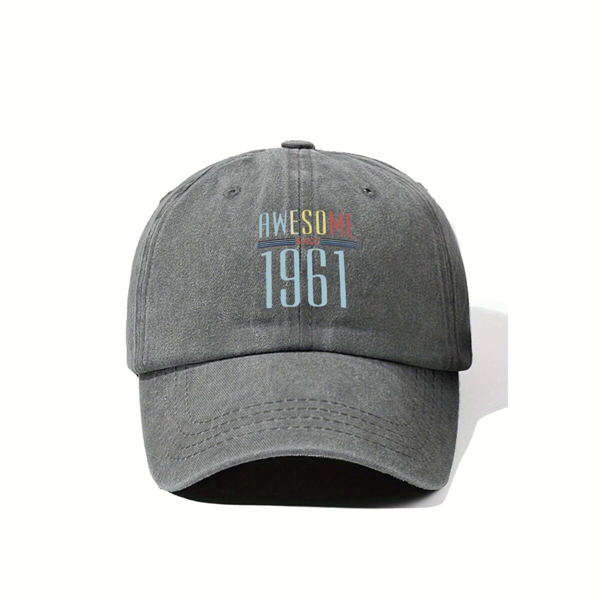 1967 Mark Vintage Washed Distressed Duckbill Cap, Unisex, Outdoor Baseball Cap, Adjustable, Washed Vintage Style, Lightweight And Breathable Golf Cap