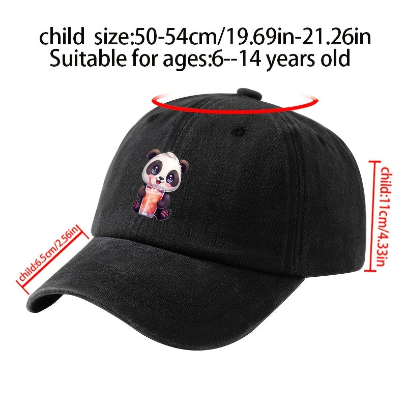 Unisex Adjustable Vintage Washed Baseball Cap, Animal Print, Button Design, Lightweight Polyester, All-Season Casual Outdoor Party Hip-Hop Hat, Animal Theme, Woven, Suitable for Boys - Ramadan Edition