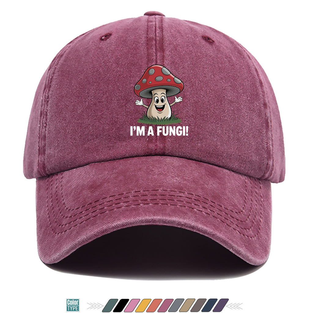 1pc Cartoon Mushroom Joyful Face Print Baseball Cap, Cute Red Mushroom with Gray Dots Hat, Comfortable and Breathable Sun Hat, Stylish, Fun, and Unique, Unisex Adjustable Baseball Cap, Casual Hat, Couple's Outing Hat, Suitable for Daily Shopping