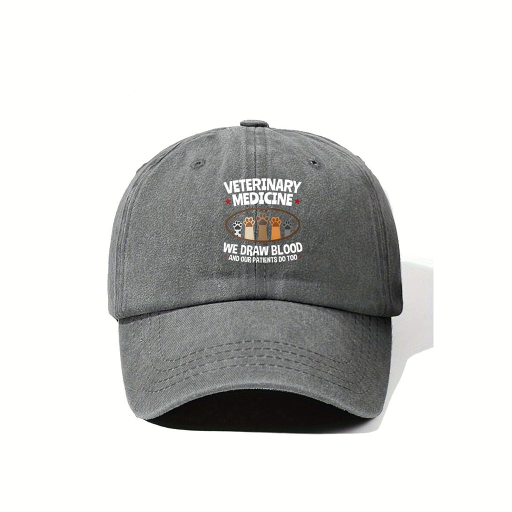 Veterinary Medicine Vet Tech Trendy Dad Hat with Soft Top Design, Street Culture Baseball Cap, Soft Fabric, Breathable and Comfortable, Outdoor Sports Sunshade Driving Hat