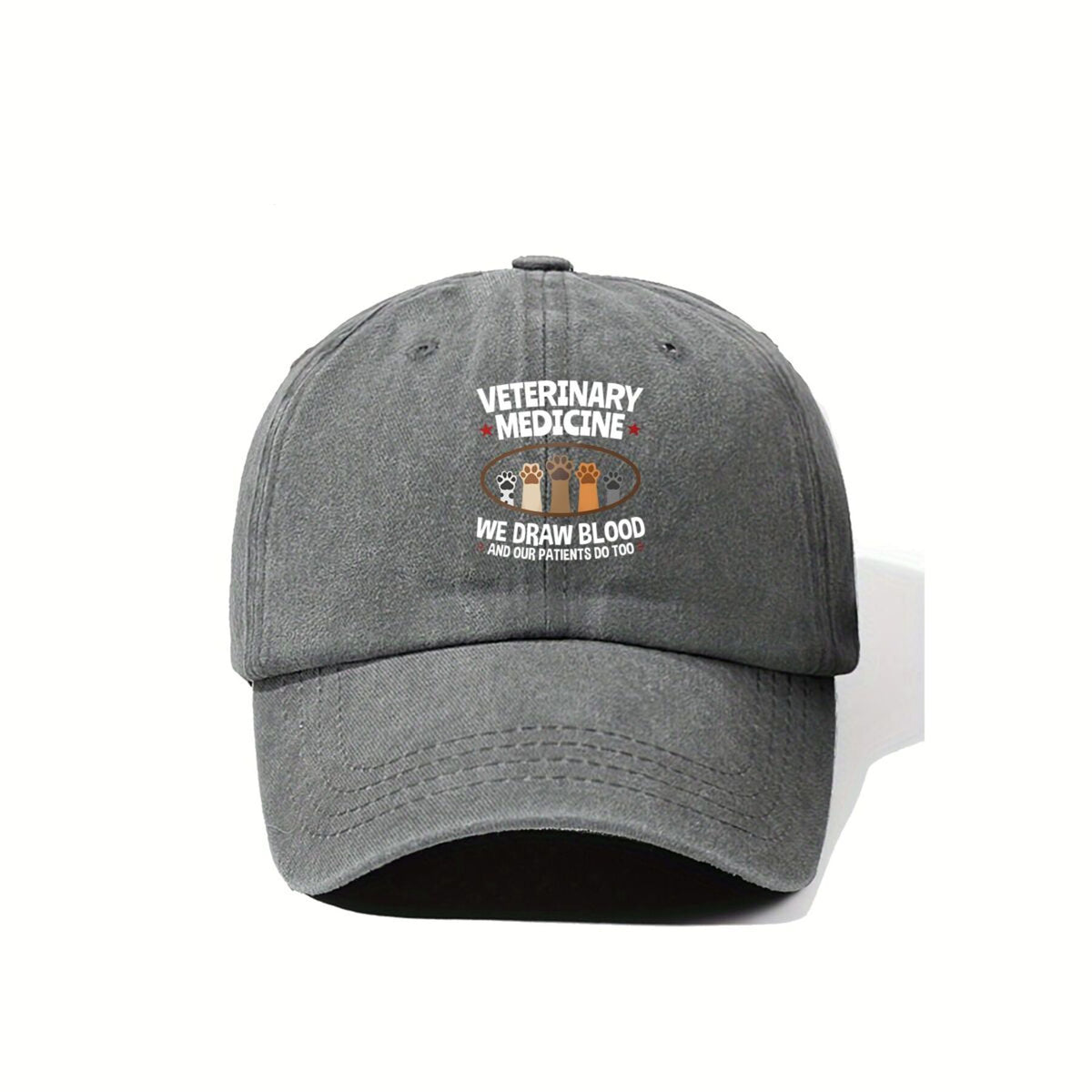 Veterinary Medicine Vet Tech Trendy Dad Hat with Soft Top Design, Street Culture Baseball Cap, Soft Fabric, Breathable and Comfortable, Outdoor Sports Sunshade Driving Hat
