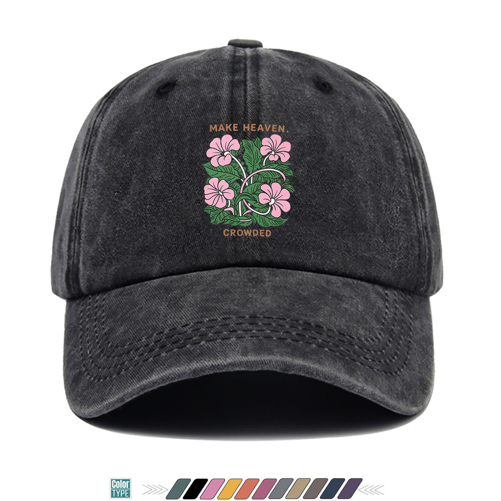 1pc 1pcs Floral Print Baseball Cap Suitable for Men & Women, Adjustable Duckbill Hat with Duckbill Visor, Breathable Sun Hat for Outdoor Travel, Casual Gift for Daily Outfits, Picnics, Birthdays - Trendy Present for Friends (Unisex)