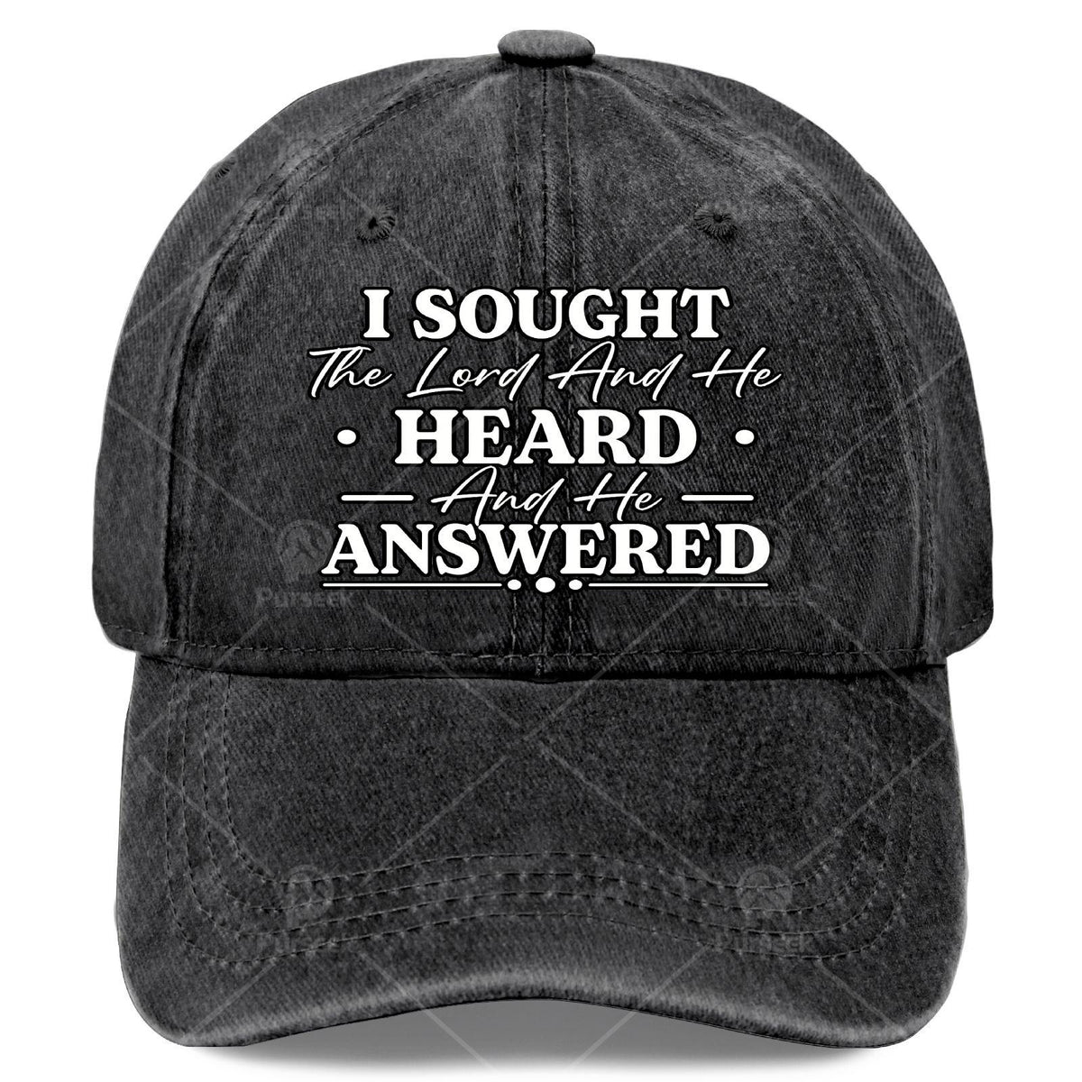 I Sought The Lord and He Heard and He Answered Christian God Baseball Hat