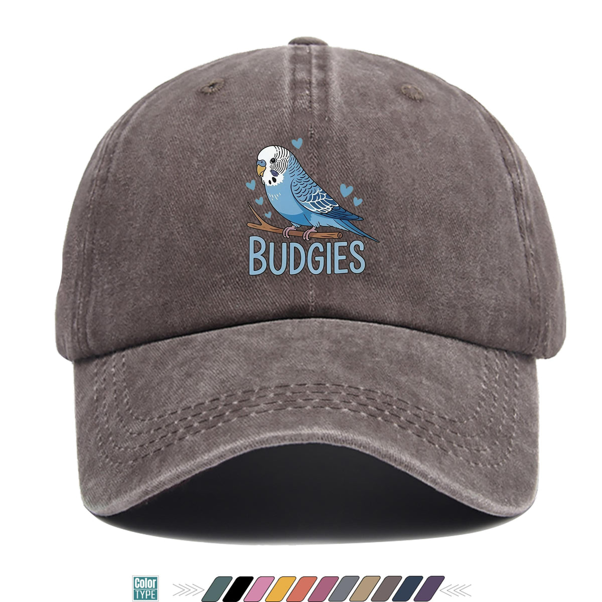 1pc Cute and Soothing Parrot Pattern Printed Baseball Cap, Black Papa Trucker Hat, Breathable and Comfortable, Solid Color Simple Vintage Soft Top Dad Hat, Adjustable Size, Unisex, All-Season Sun Hat, Multiple Colors Available, Youth Couples