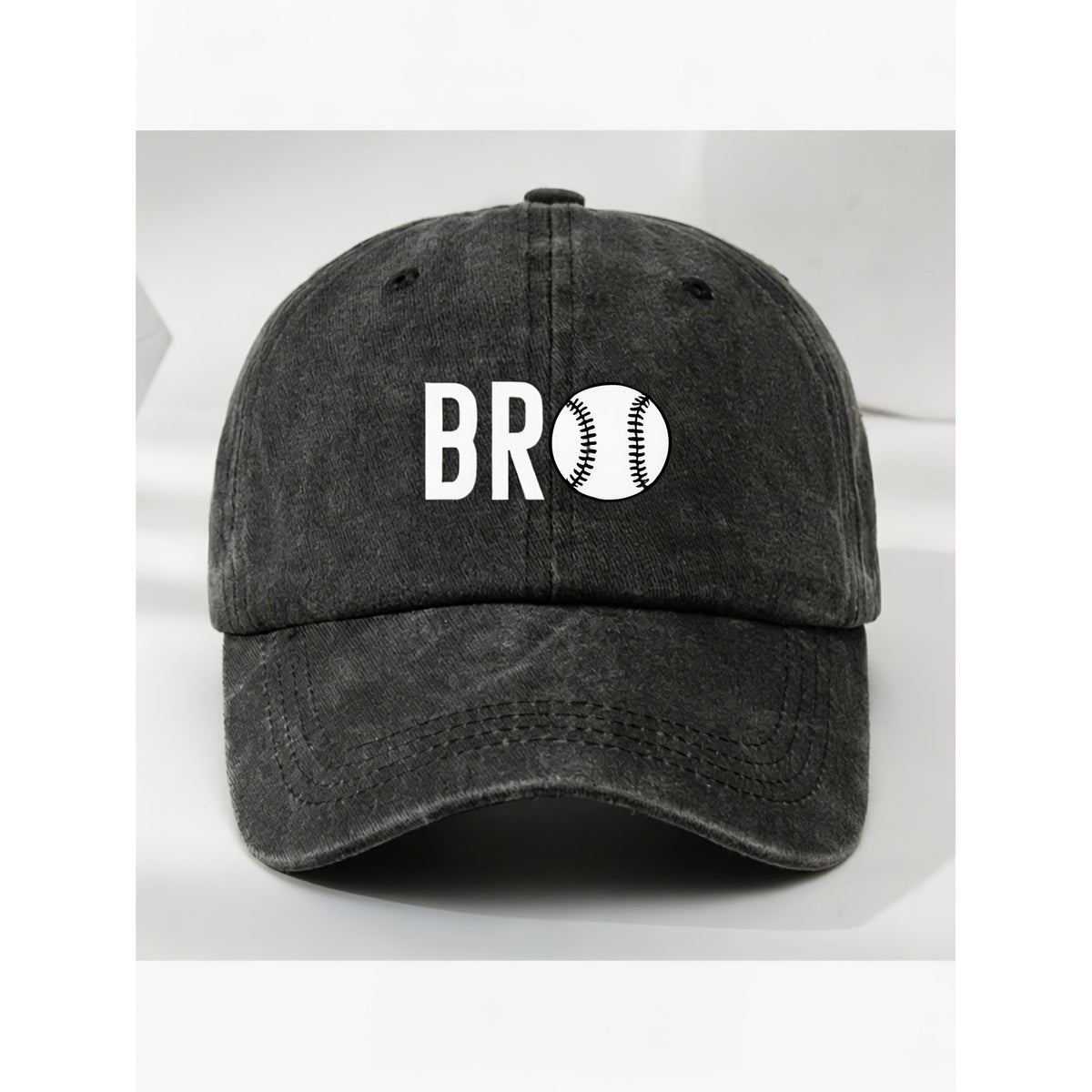 Men' Baseball Bro Graphic Dad Hat - Vintage Cap with Bro Print & Full, Adjustable Pull String Closure, Machine Washable Retro Streetwear Gift Suitable for Sports, Casual Wear, Gifts for Dads, Bros, Baseball Fans