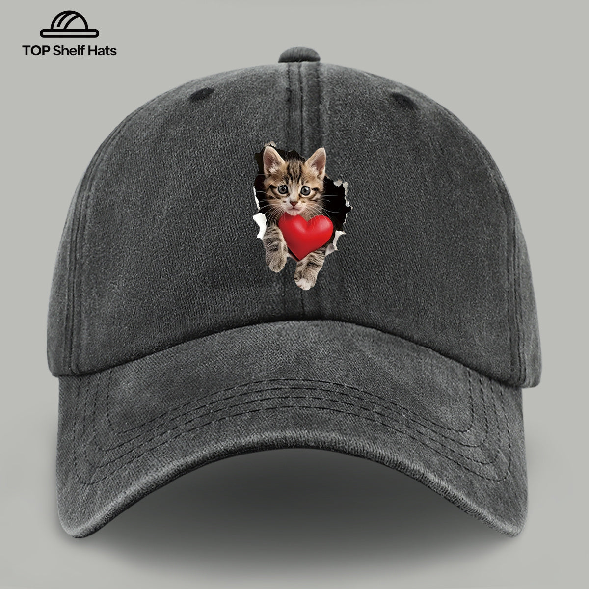 1pc Kitten Print Baseball Cap for Women & Men - Adjustable Snapback, Lightweight Breathable Suitable for Beach, Hiking, Fishing, Daily Wear - Cute Kitten Cap for Outdoor Sports, Gifts for Birthdays, Valentines, for &