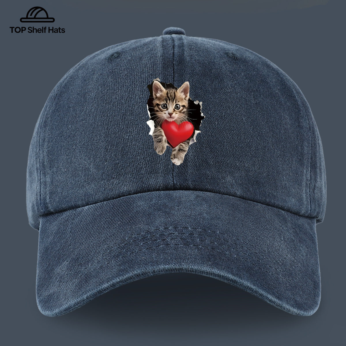 1pc Kitten Print Baseball Cap for Women & Men - Adjustable Snapback, Lightweight Breathable Suitable for Beach, Hiking, Fishing, Daily Wear - Cute Kitten Cap for Outdoor Sports, Gifts for Birthdays, Valentines, for &