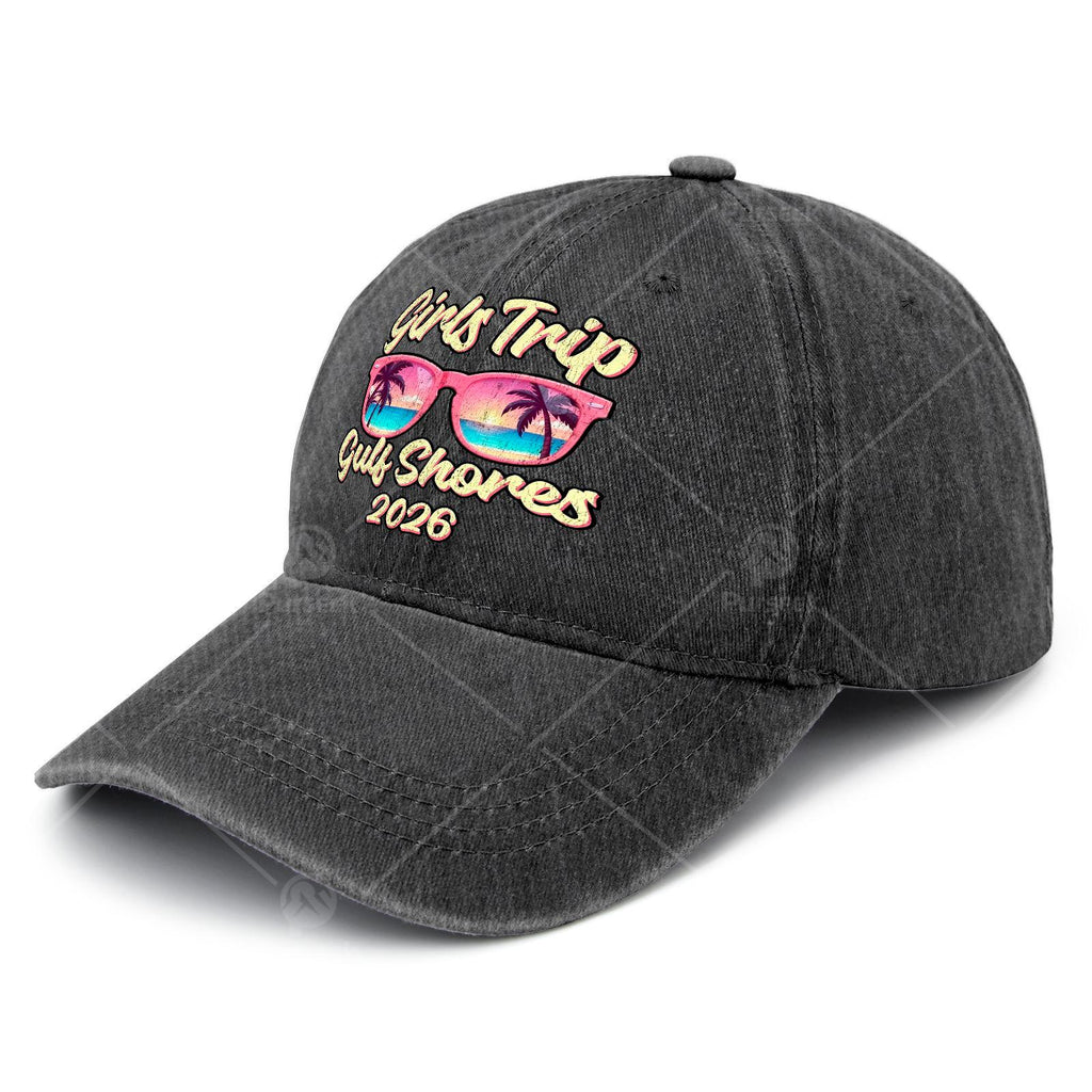 Beach Glasses Weekend Girls Trip 2026 Gulfs Shores Baseball Hat Unisex