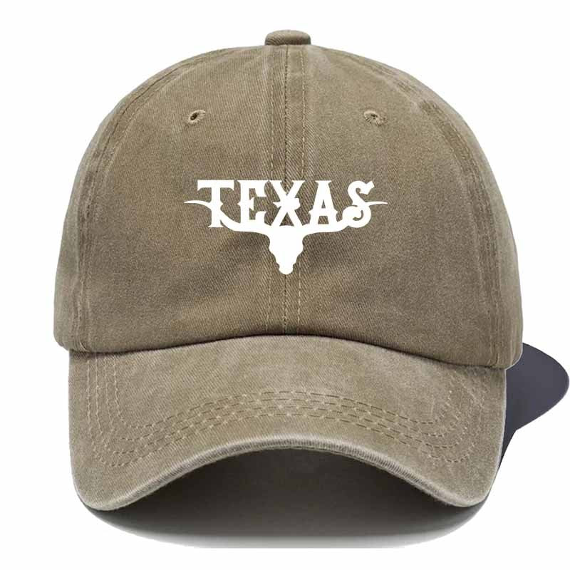 Western-Style Baseball Cap with Bull Head & Texas Lettering - Lightweight Breathable Hat for Men & Women, Green/ - Casual Outdoor, Camping, Travel - Hand Washable Cowboy Hat, Outdoor Headwear, Stylish Headwear, Durable Headwear, Outdoor Enthusiasts