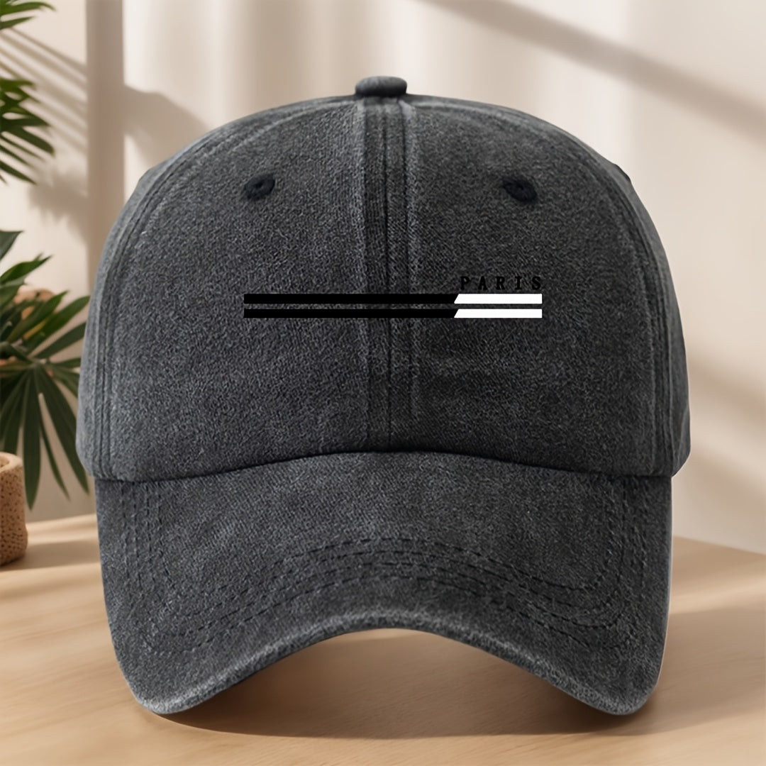 Men's Summer Casual Washed Baseball Hat, Lightweight Adjustable Outdoor Sun Hat for Everyday