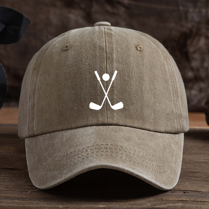 A Stylish And Versatile Golf Club Printed Baseball Cap, Perfect for Outdoor Activities And Trendy Looks