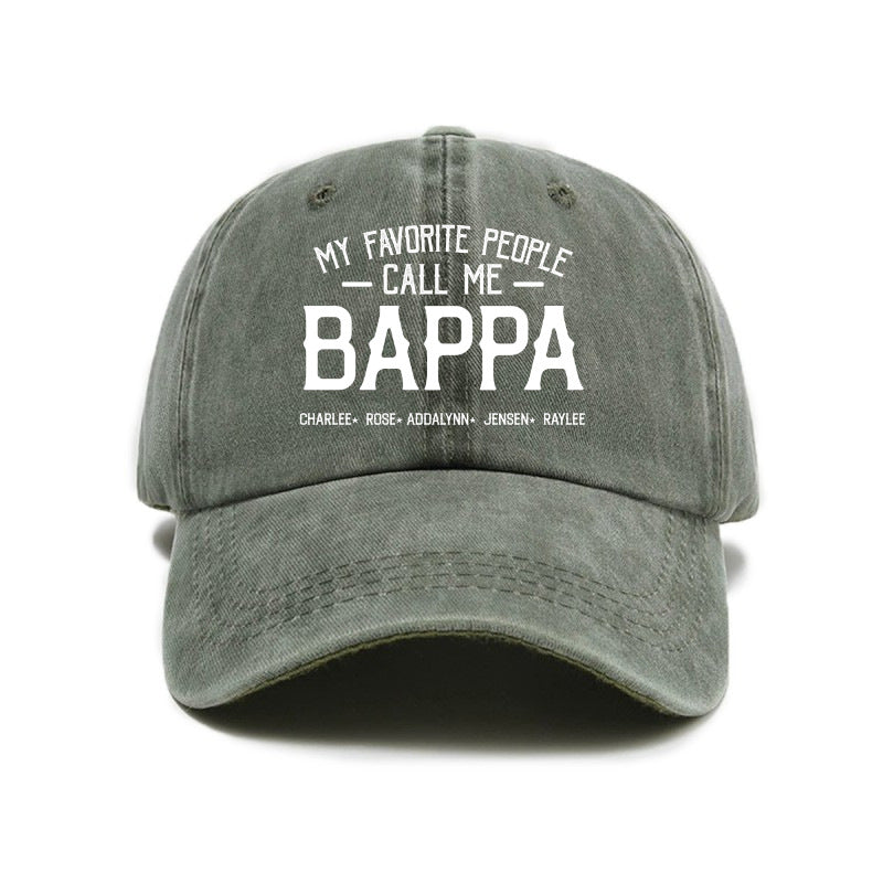 1 Washed Distressed Print Baseball Cap, Versatile and Fashionable Washed Distressed Style with "BAPPA" Letter Print, Soft Top Sun Baseball Cap, Unisex Hat