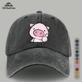 1pc Cute and Playful Piglet Pattern Printed Baseball Cap, Lightweight, Comfortable, and Breathable, Adjustable Size, An Excellent Valentine's Day Gift for Your Partner, Unisex Outdoor Casual Wear Accessory, Mom and Dad's Beach Vacation Leisure Sun