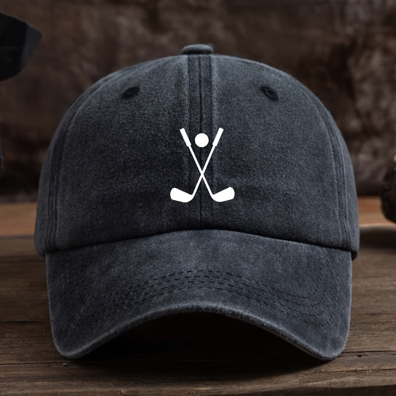 A Stylish And Versatile Golf Club Printed Baseball Cap, Perfect for Outdoor Activities And Trendy Looks
