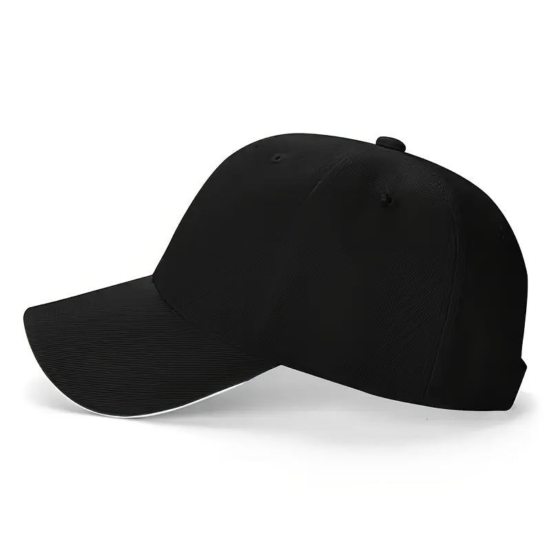 Adjustable Unisex Sandwich Brim Baseball Cap with Sandwich Brim & Buckle Closure - Machine Washable Suitable for Halloween, Christmas Parties, Daily Outdoor Wear, for and, for, for Gifts