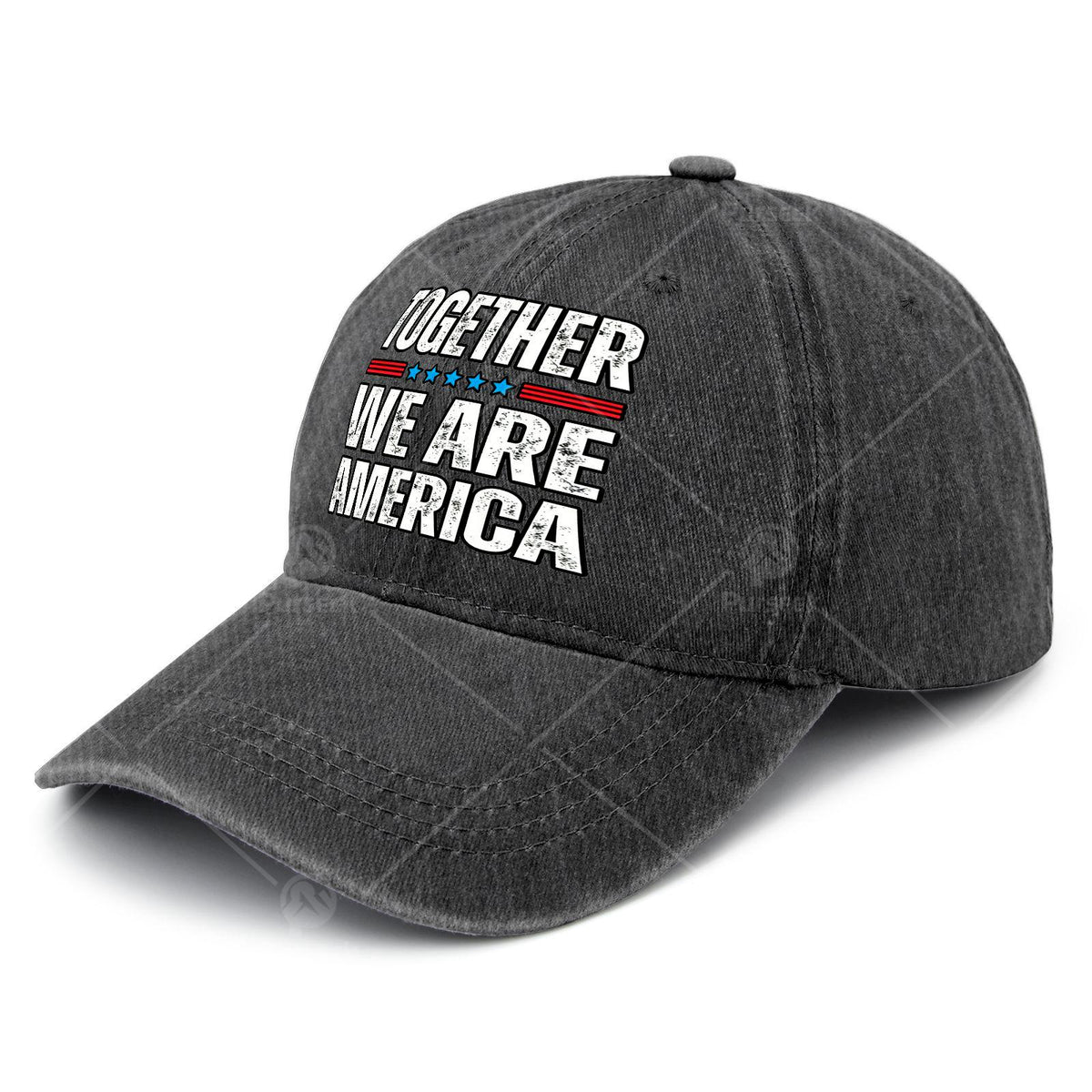 Together We Are America US Flag Vintage Baseball Hat Unisex Funny Washed