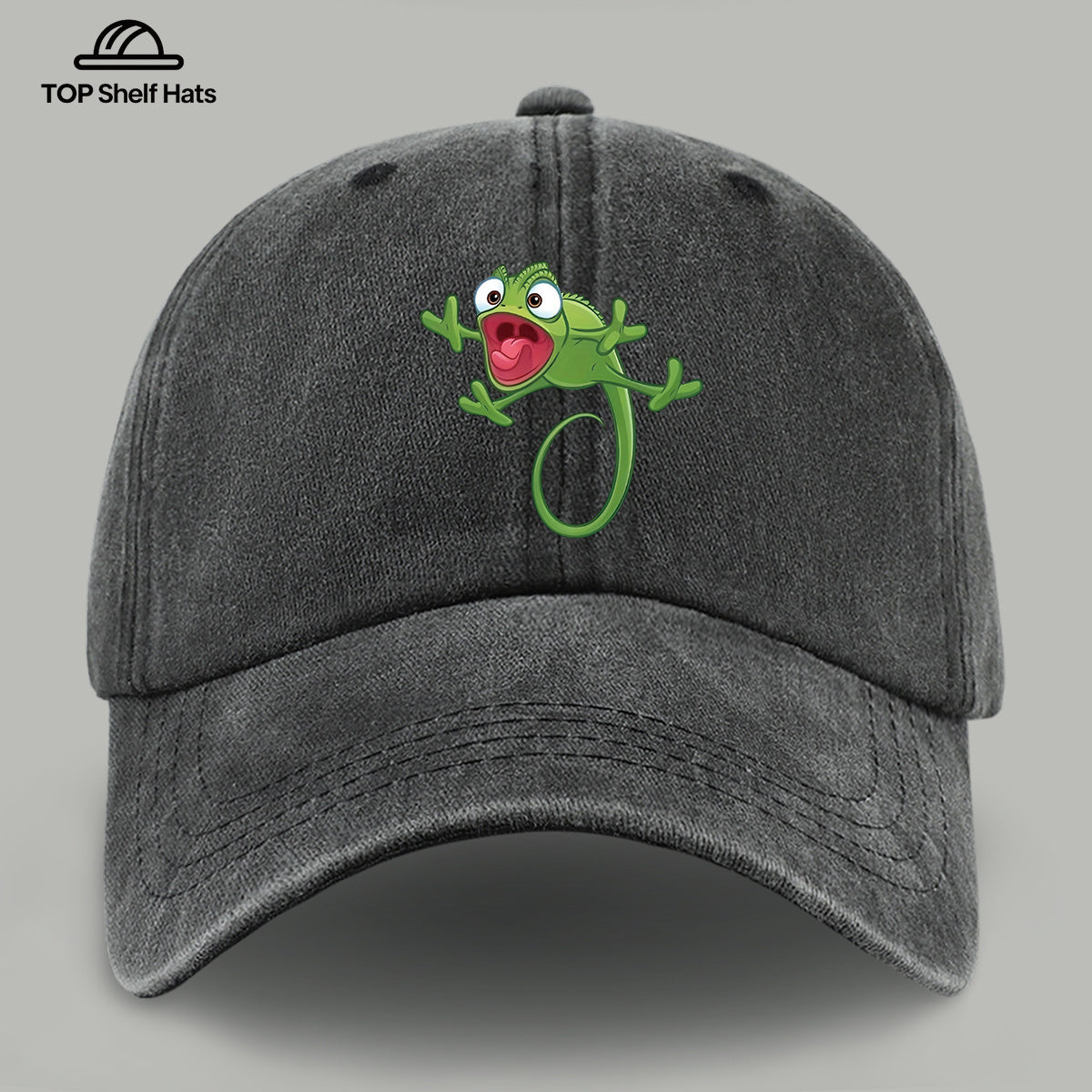 1pc Fun Cartoon Chameleon Pattern Printed Baseball Cap, Lightweight, Comfortable, and Breathable, Adjustable Size, An Excellent Valentine's Day Gift for Your Partner, Unisex Outdoor Wear and Casual Apparel Accessory, Mom and Dad's Beach Vacation