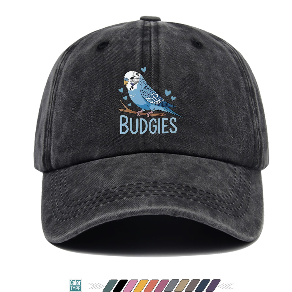 1pc Cute and Soothing Parrot Pattern Printed Baseball Cap, Black Papa Trucker Hat, Breathable and Comfortable, Solid Color Simple Vintage Soft Top Dad Hat, Adjustable Size, Unisex, All-Season Sun Hat, Multiple Colors Available, Youth Couples
