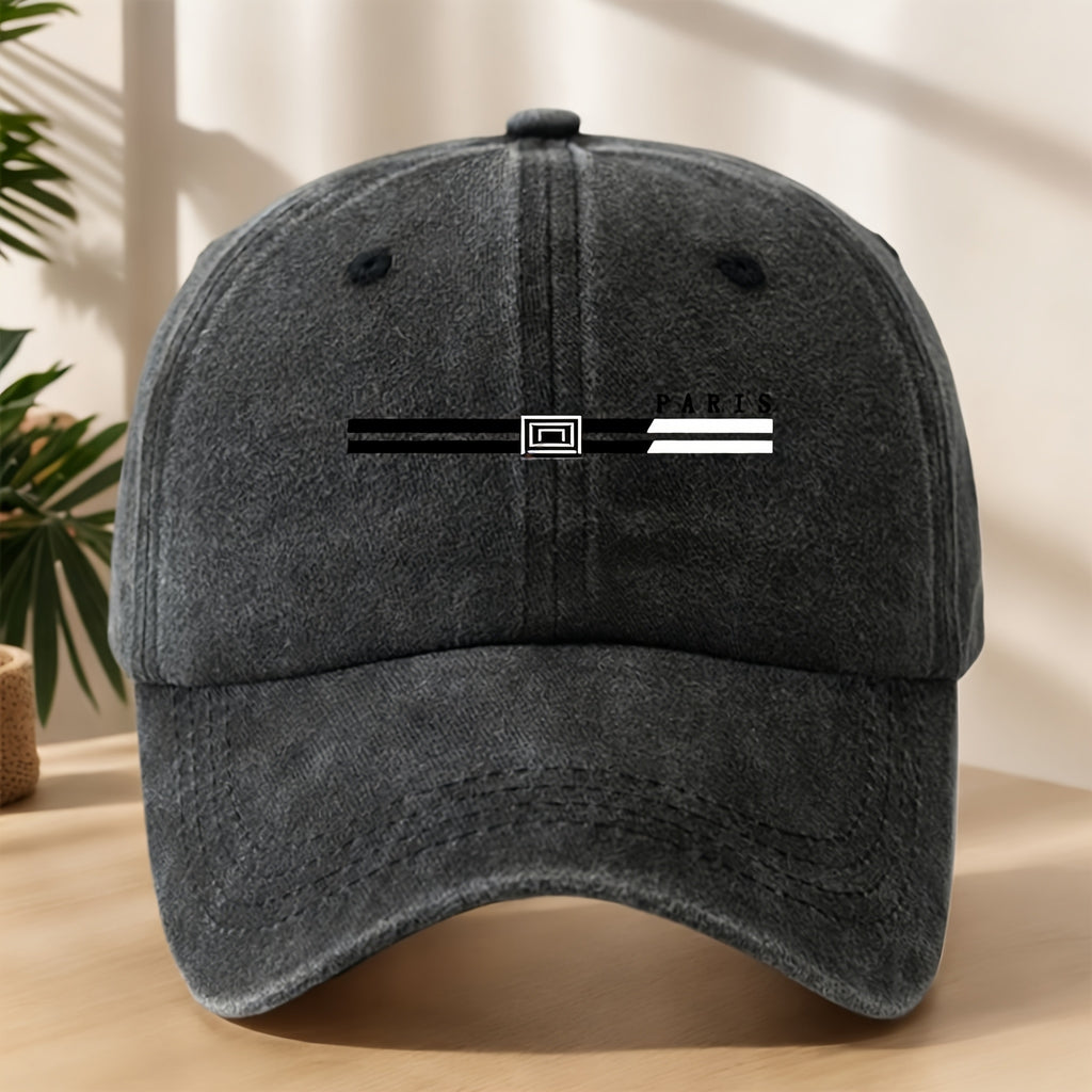 Men's Summer Casual Washed Baseball Hat, Lightweight Adjustable Outdoor Sun Hat for Everyday