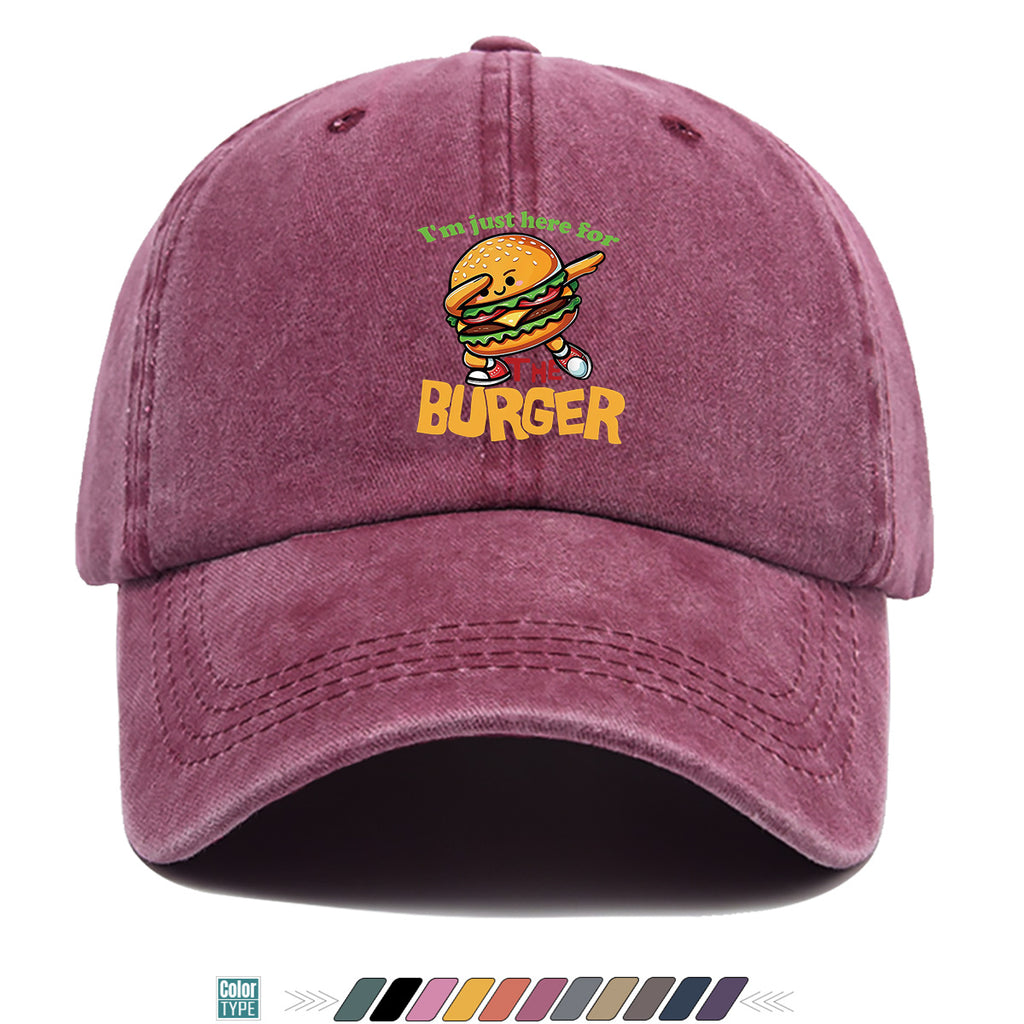 1pc 1pcs Hamburger Print Baseball Cap & Duckbill Hat Suitable for Outdoor Picnics, Travel, Parties, Daily Wear - Adjustable Unisex Breathable Sun Hat with Burger, Fun Gift for Men & Women, Creative Birthday Present for Hamburger Lovers