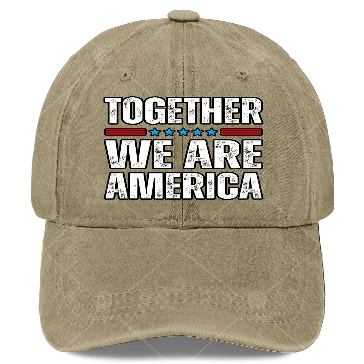 Together We Are America US Flag Vintage Baseball Hat Unisex Funny Washed