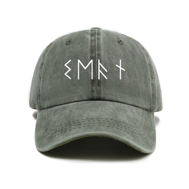 1 Top Water Washed Old Printed Baseball Cap Adult Versatile Easy Letter Popular Retro Printed Water Washed Old Soft Top Sunshade Baseball Cap for Men And Women