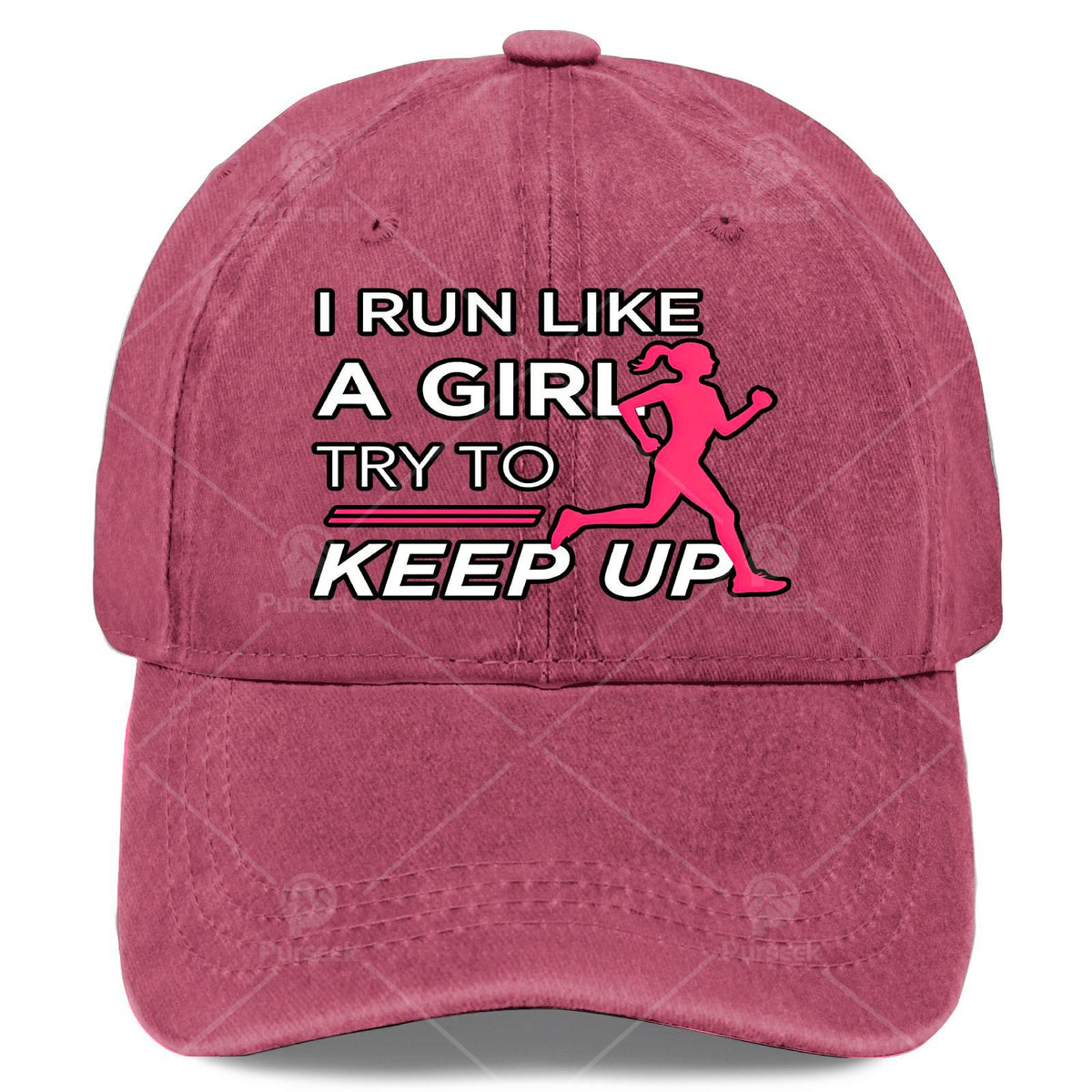 Female Runners I Run Like a Girl Try to Keep Up Baseball Hat Unisex Aesthetic