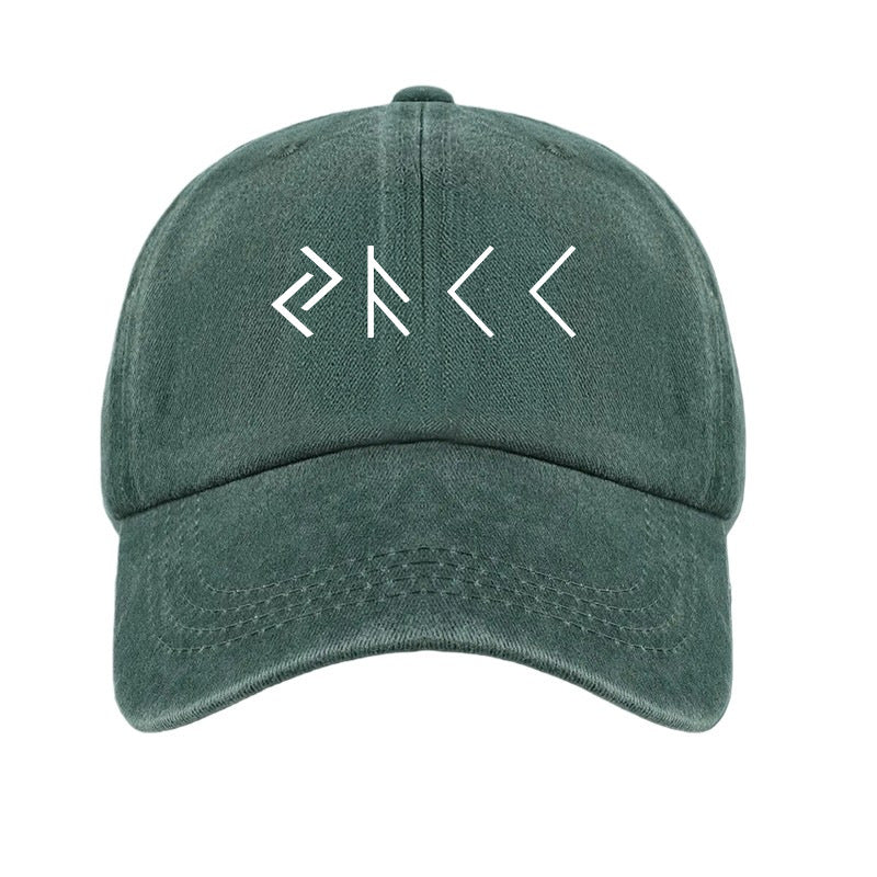 1 Washed Distressed Printed Baseball Cap for Adults, 1pc Pack, Trendy Vintage Letter Print Washed Distressed Baseball Cap for Men and Women, Versatile Outdoor Soft Top Hat