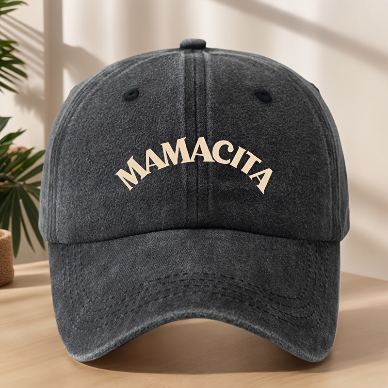 MAMACITA Print Baseball Cap Classic Washed Distressed Vintage Duckbill Hat Soft Comfortable Sweat-Absorbing Breathable Hat Outdoor Leisure Sports Hiking Camping Fishing Hat Individual Street Hip-Hop Hat